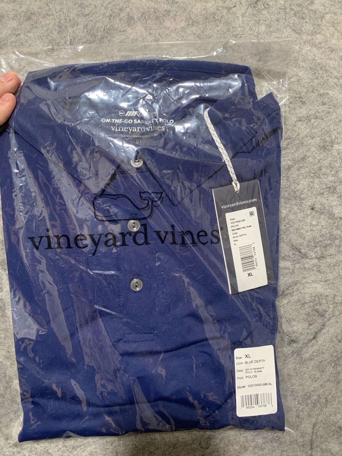 NWT Vineyard Vines On The Go Sankaty Polo Shirt Mens Blue Depth Golf Choose Sz