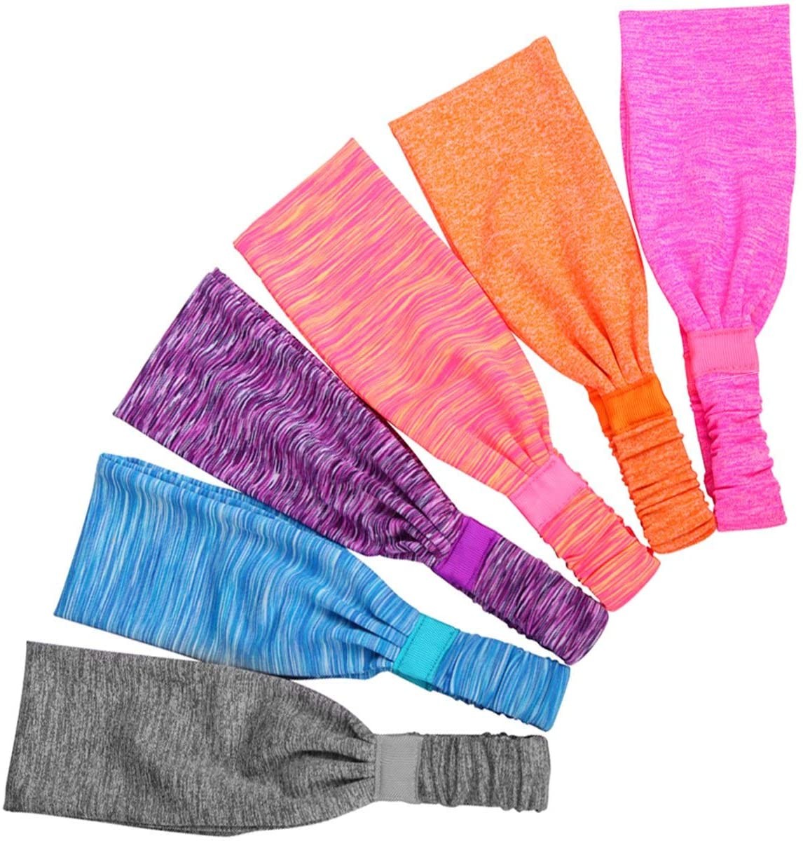 Workout Headbands for Women Men Sweatband Yoga Wide Headband Sports Sweat Bands