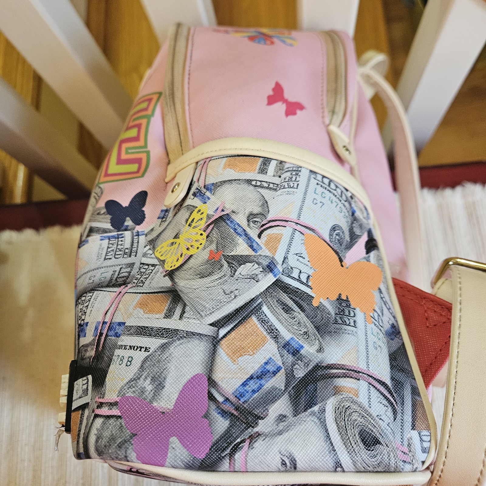 SprayGround Sutton Money Hustle Back Pack Pink Limited Edition Rare Pre-owned