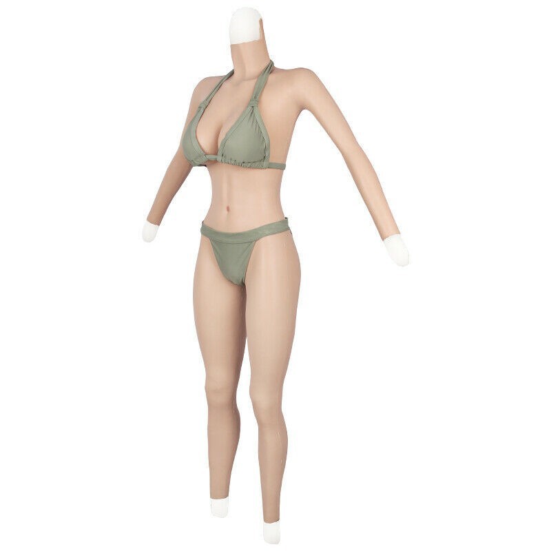 C-E Cup Silicone BodySuit Breast Forms Fake Vagina Hip Shaping Female Body Suit