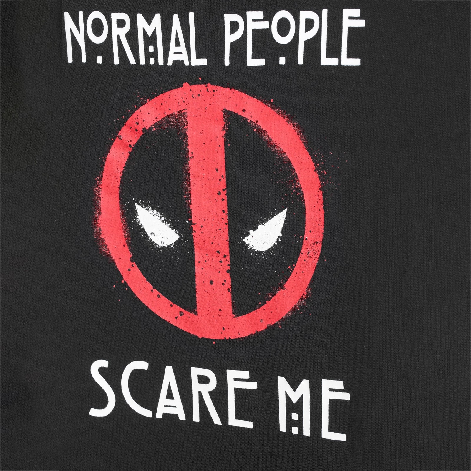 Marvel Deadpool Hoodie Men’s Normal People Scare Me Long Sleeve Sweatshirt