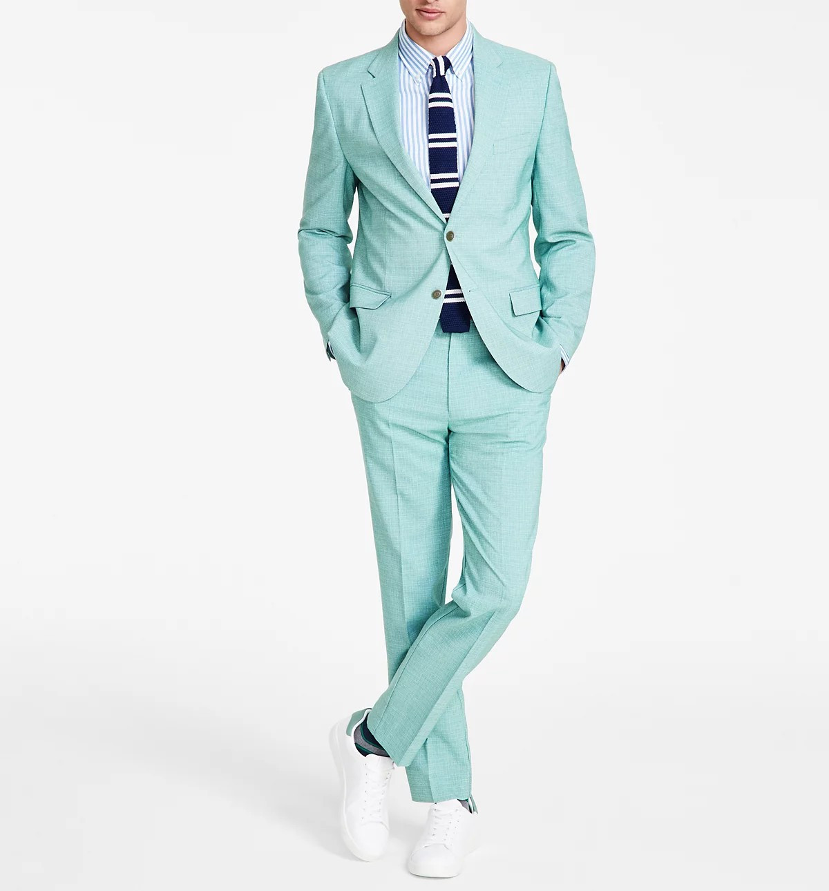 Nautica Men’s Modern-Fit Seasonal Cotton Stretch Suit MSRP $395