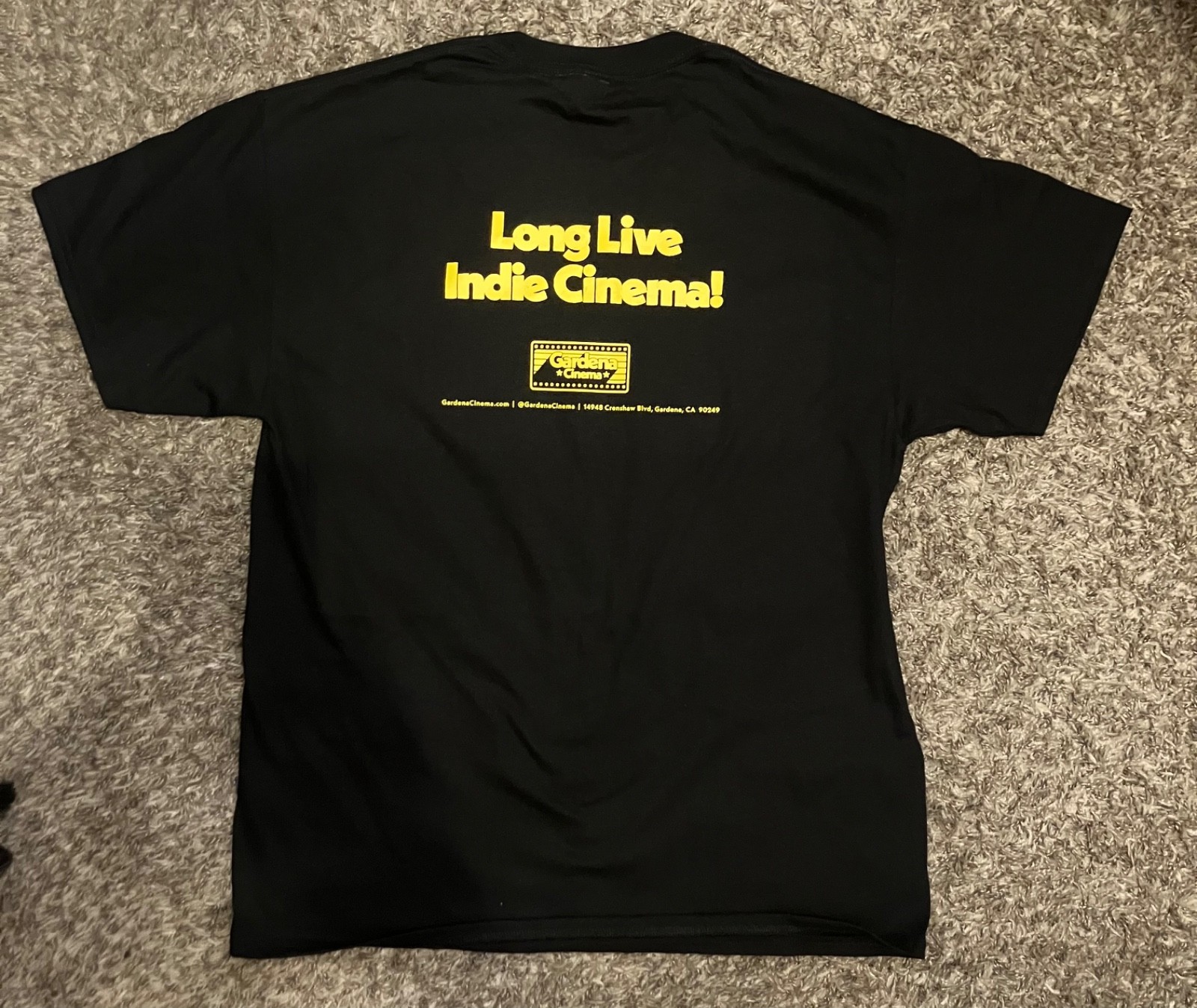 GARDENA CINEMA T SHIRT NEW SIZE LARGE (L) SUPPORT INDIE FILM & THEATERS