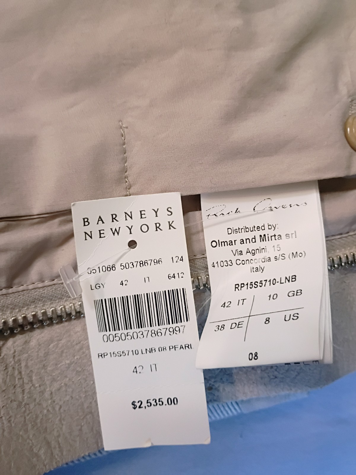 Archive Rick Owens Naska Jacket Women’s Beige Zip Up , Regular Size 42 IT