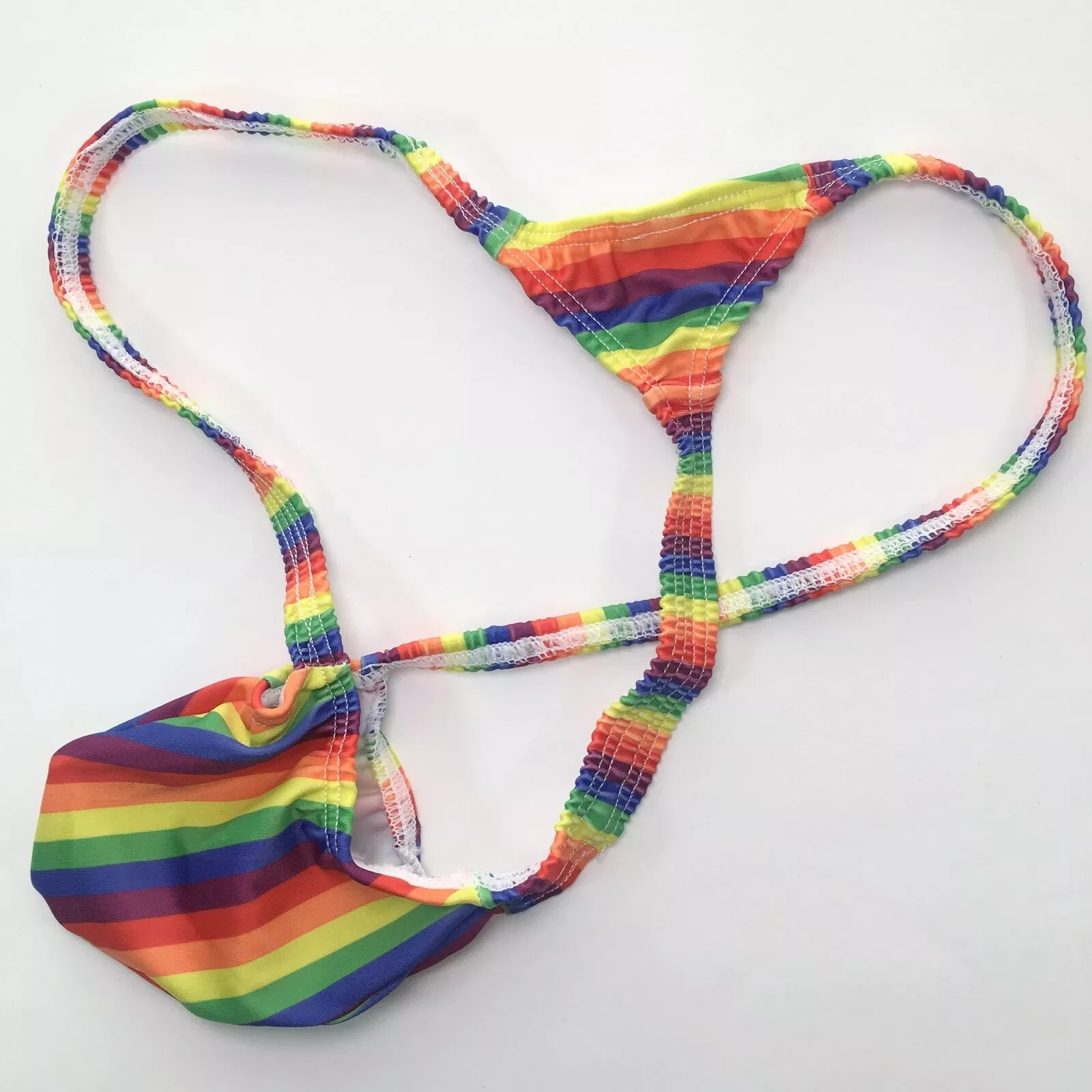 K403 P GRAPE SMUGGLERS STRING MICRO THONG CONTOUR POUCH RAINBOW (S/M 28-34)