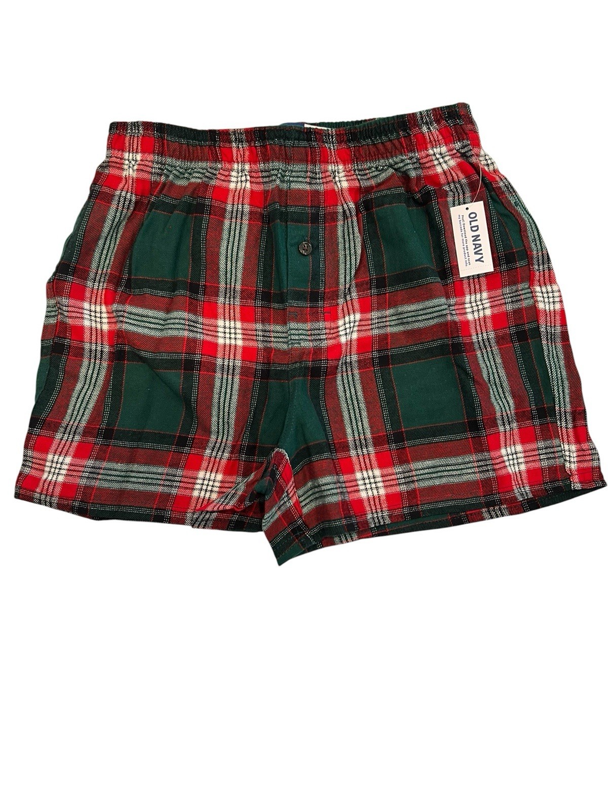 NWT OLD NAVY Flannel Boxer 3.5″ Inseam XS-S-M-L-XL-XXL-XXXL-XXXXL Red Plaid #O16