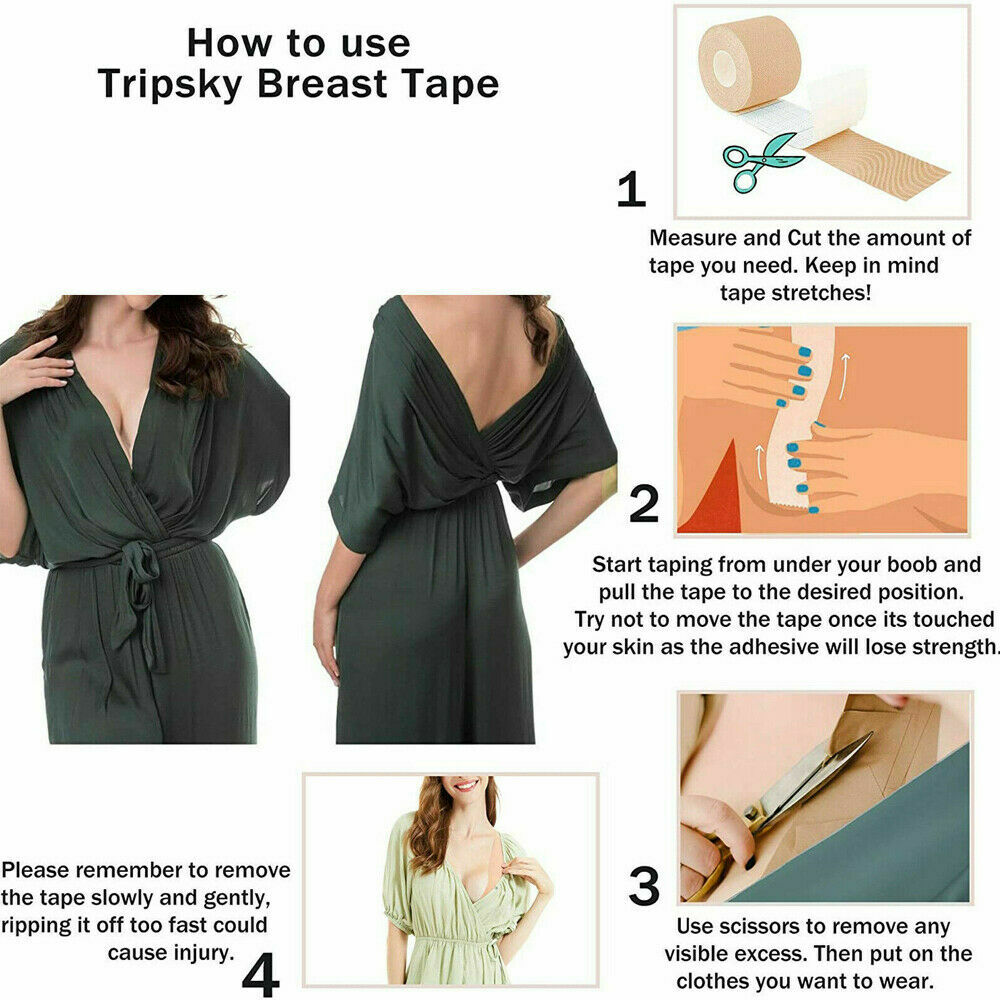Invisible Breast Lift Tape 5M Roll Push-up Boob Shape Bra Nipple Cover Sticker