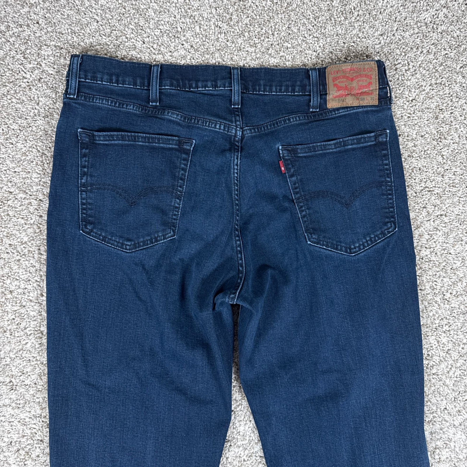 Levis 541 Jeans Mens 38 Blue Straight Leg Dark Zip Fly All Seasons Tech 38×32