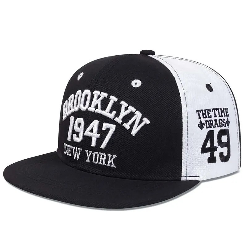 Brooklyn NYC Snapback Hat–Flat Brim Streetwear New York NY Cotton Baseball Cap