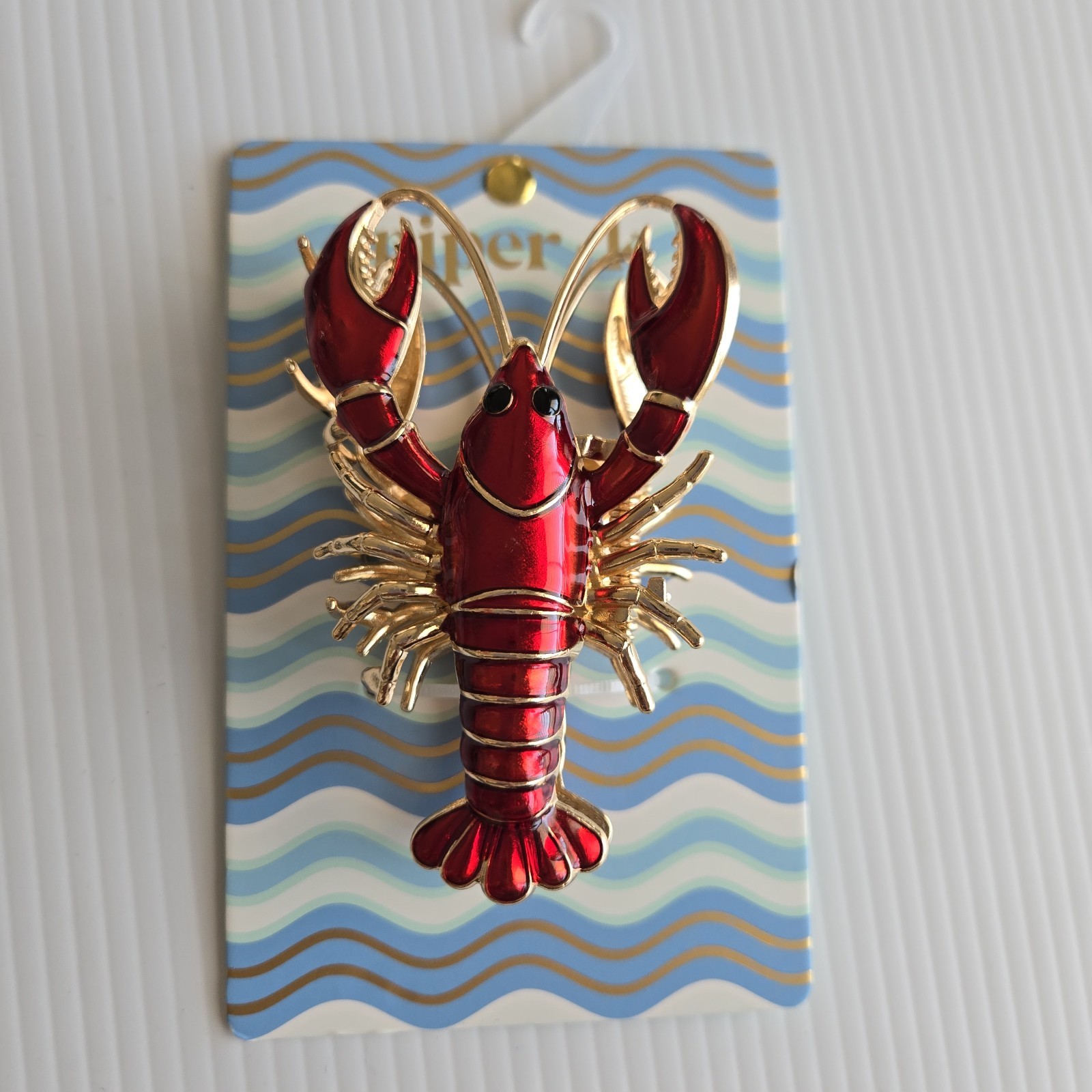 Piper K Red & Gold Lobster Claw Gold Claw Hair Clip New Statement Piece NEW