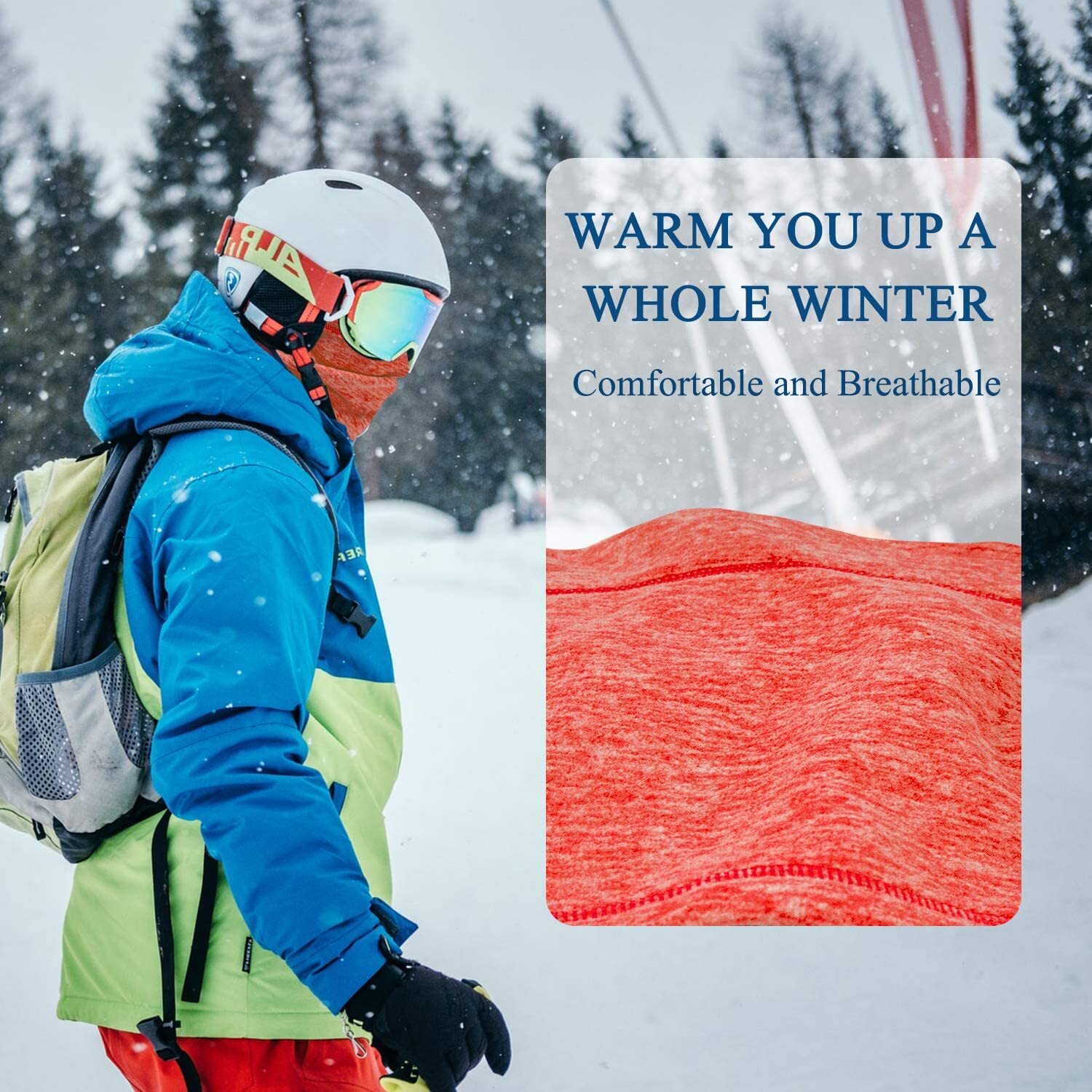 Winter Neck Warm Gaiter Ski Fleece Mask Windproof Face Cover Scarf for Snowboard