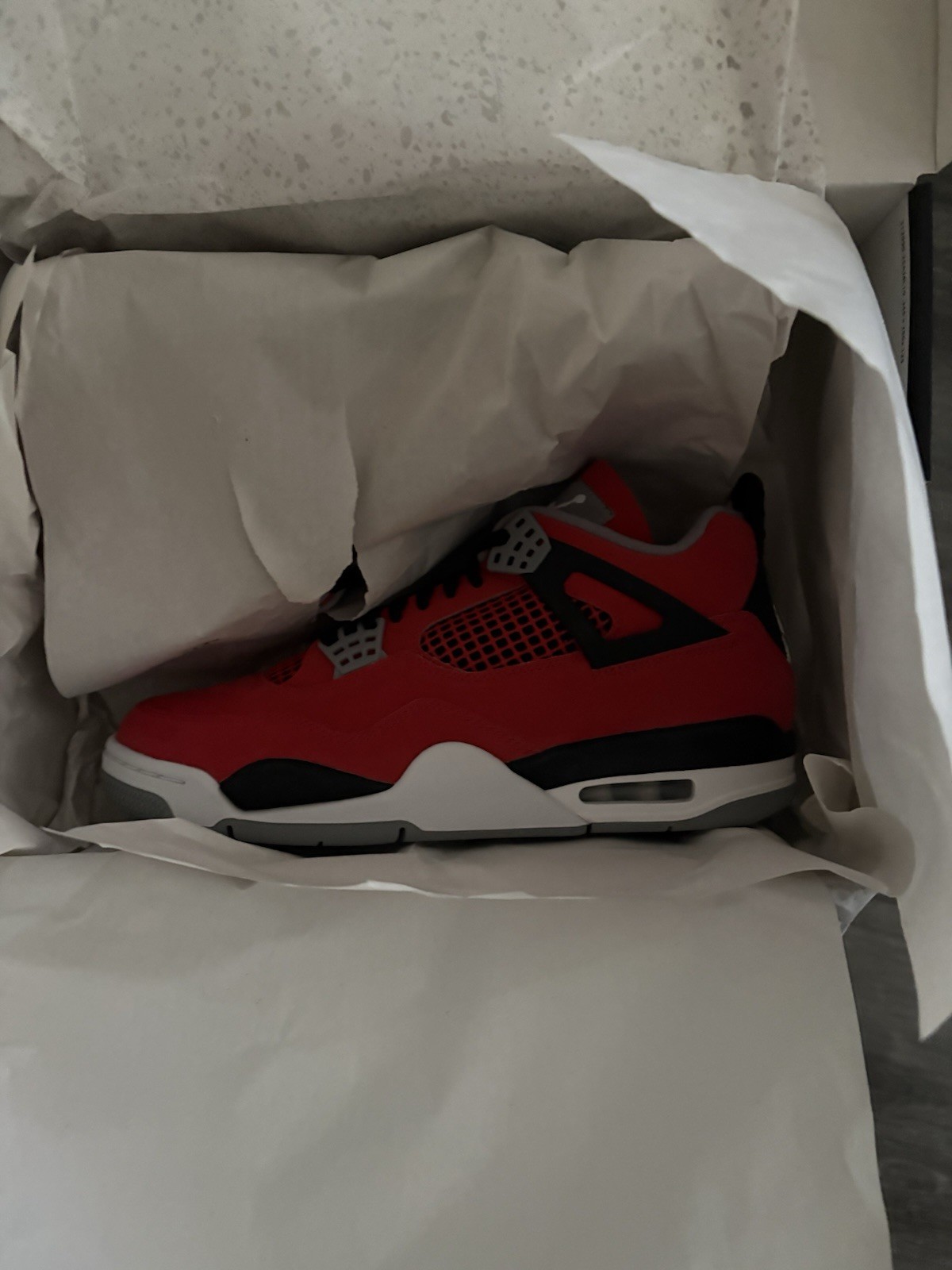 Jordan Air Jordan 4 Mid-Top Lace-Up Sneakers Red Black Gray White Jumpman
