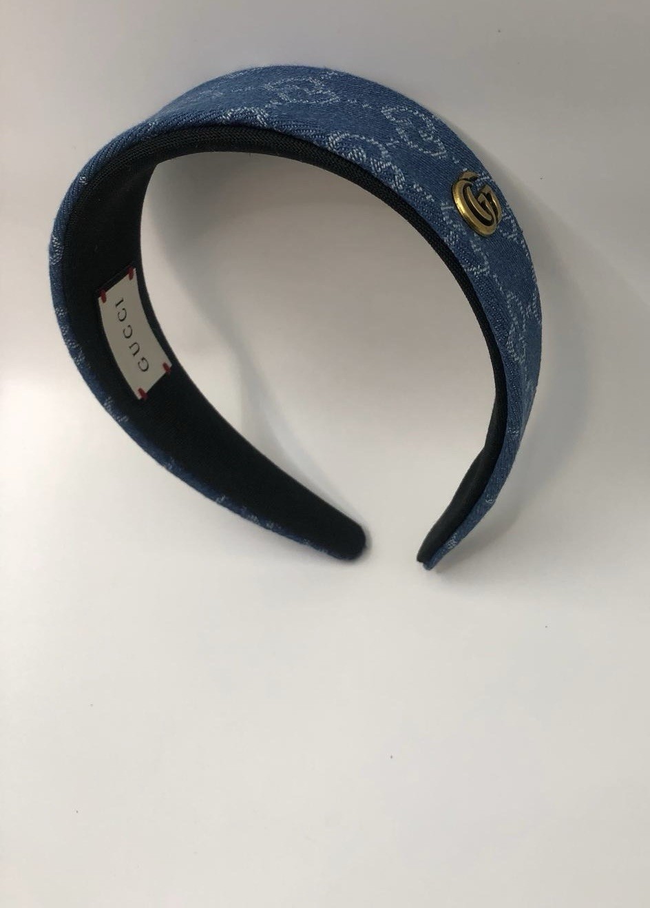 Gucci Monogram Blue Denim Headband