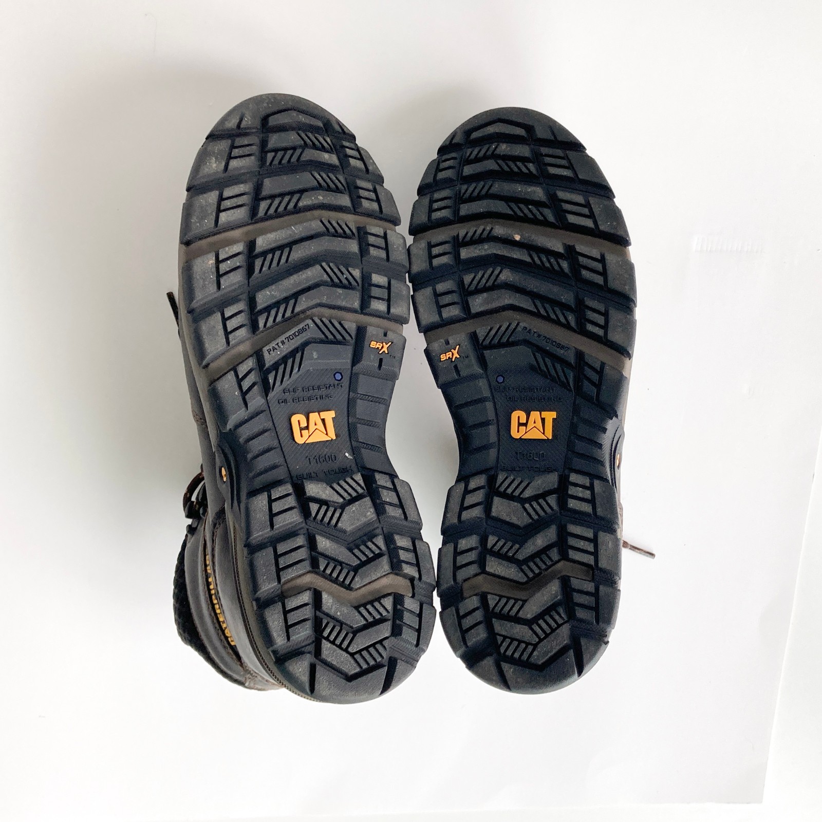 Caterpillar Excavator Boots sz 9 WIDE Dk Brown P91340 Slip Resistant *NWOB*