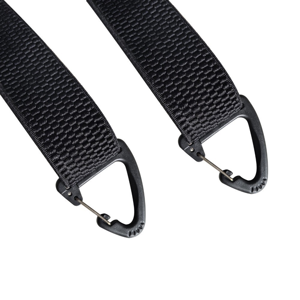 Mens Suspenders with 4 Snap Hooks Big and Tall Heavy Duty X-Back 3.8cm (Black)