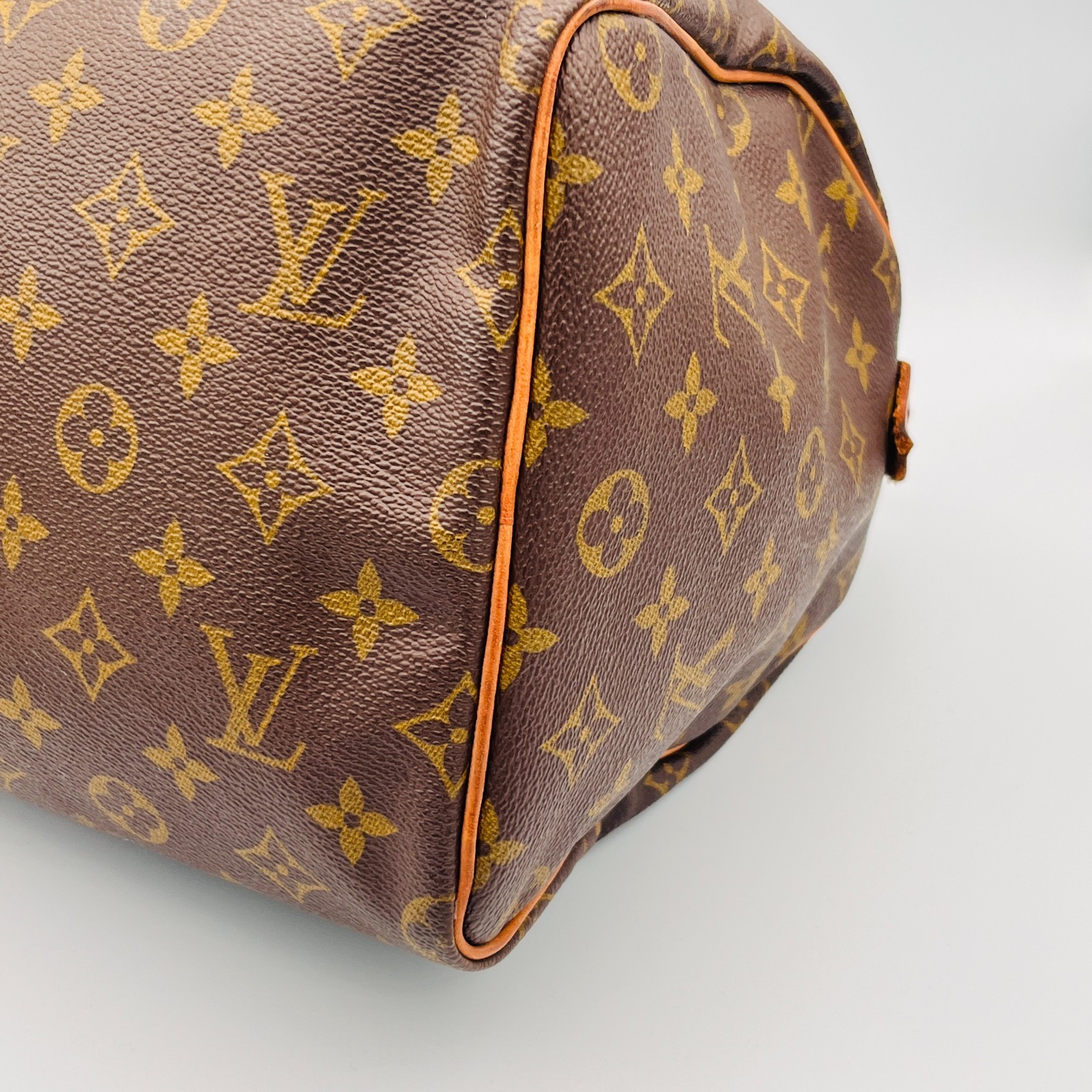 Auth LOUIS VUITTON Monogram Speedy 30 Handbag M41526 Vintage LV Pursh w/Key