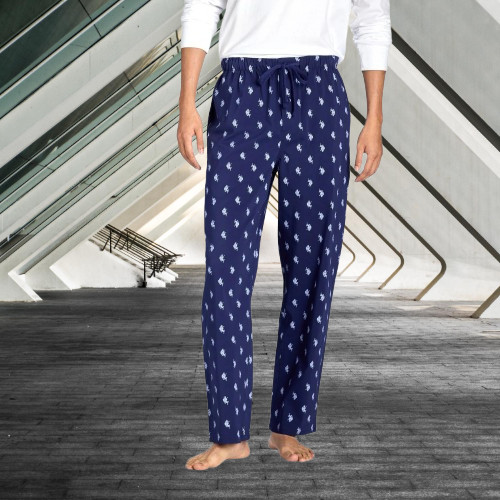 U.S. Polo Assn. SIZE 2XL 51 Men’s Two Pockets Machine Washable Pajamas, Blue NEW