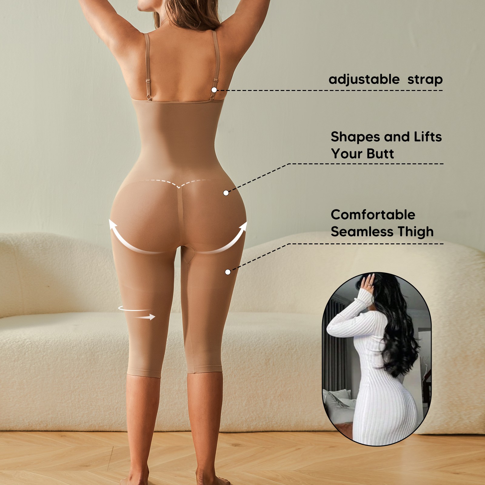 Fajas Colombianas Reductoras Levanta Cola Post Surgery Body Shaper Tummy Control