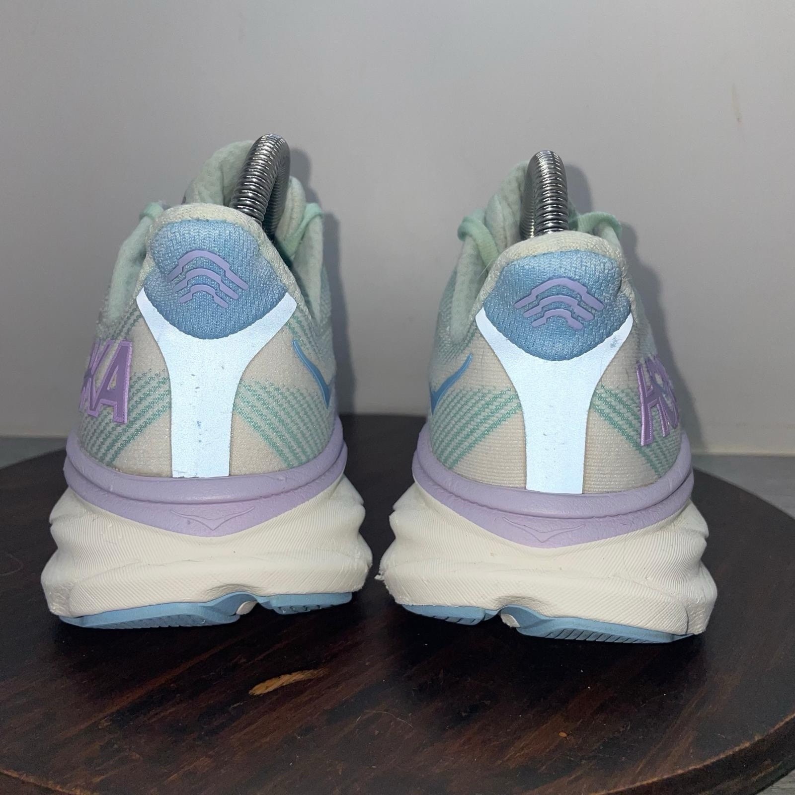 Hoka One One Clifton 9 Women’s 8.5 B Blue Purple Running Walking Shoes Sneakers