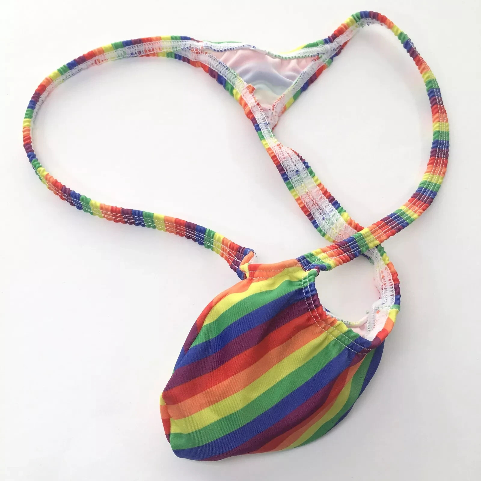K403 P GRAPE SMUGGLERS STRING MICRO THONG CONTOUR POUCH RAINBOW (S/M 28-34)