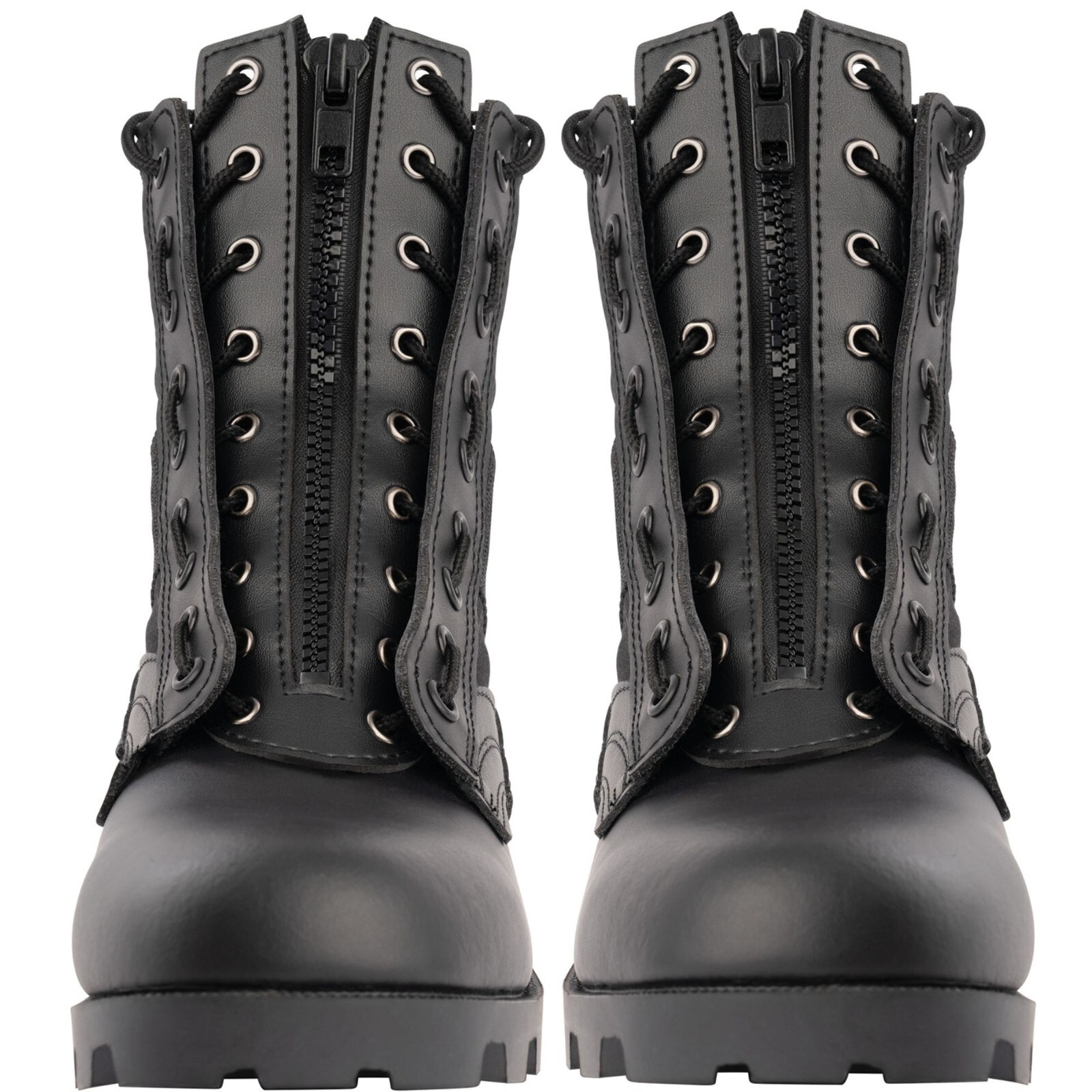 Black Leather Zipper Boot Laces 9 Hole Set Army Military Combat & Jungle Boots