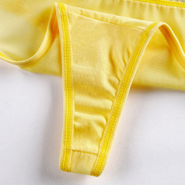 6 Packs Lot Womens Sexy Panties Thong G string High Cut Sheer Ladies Underwear