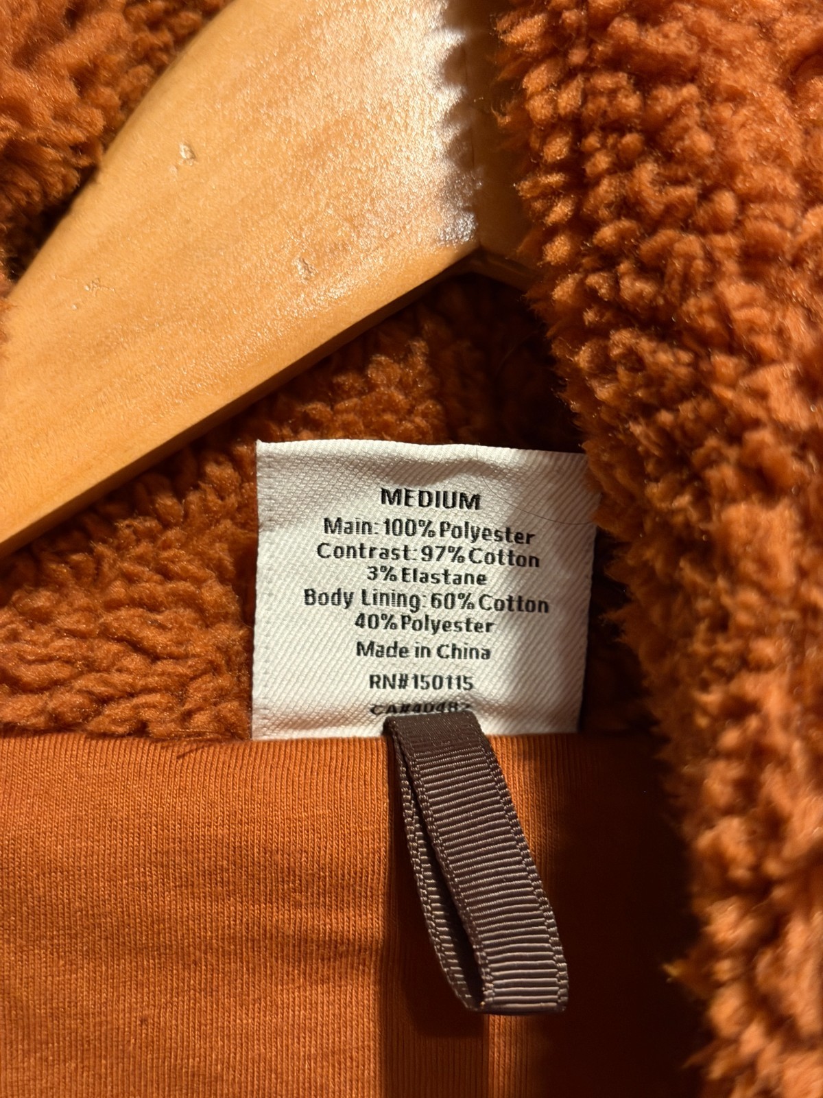 Varley Jones Coat Sherpa Fleece Jacket Caramel Cafe Brown Women’s Medium M