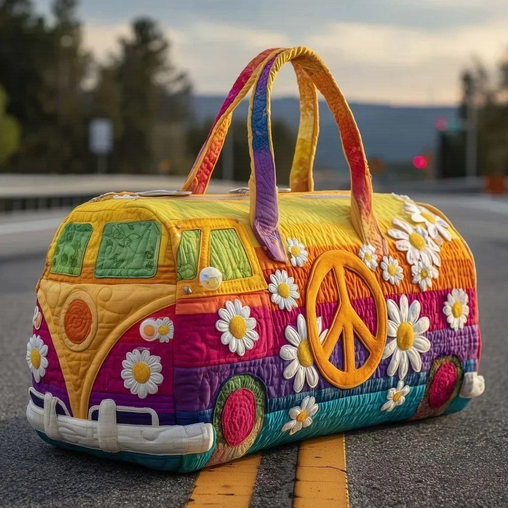 Adjustable Strap Quilted Duffle Bag Large Capacity 3D Quilting Craft Travel