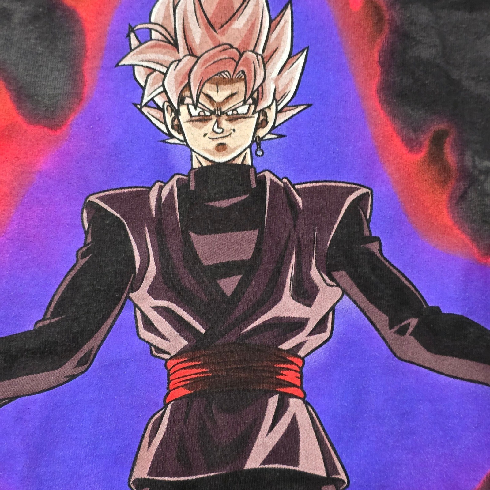 Primitive x Dragon Ball Super Goku Black Rose Tie Dye Shirt Mens Medium Black