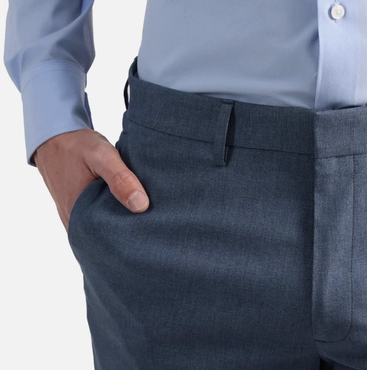 Kenneth Cole Men’s Slim Fit Dress Pants Stretch Waist Comfort Blue,Tan ,Gray