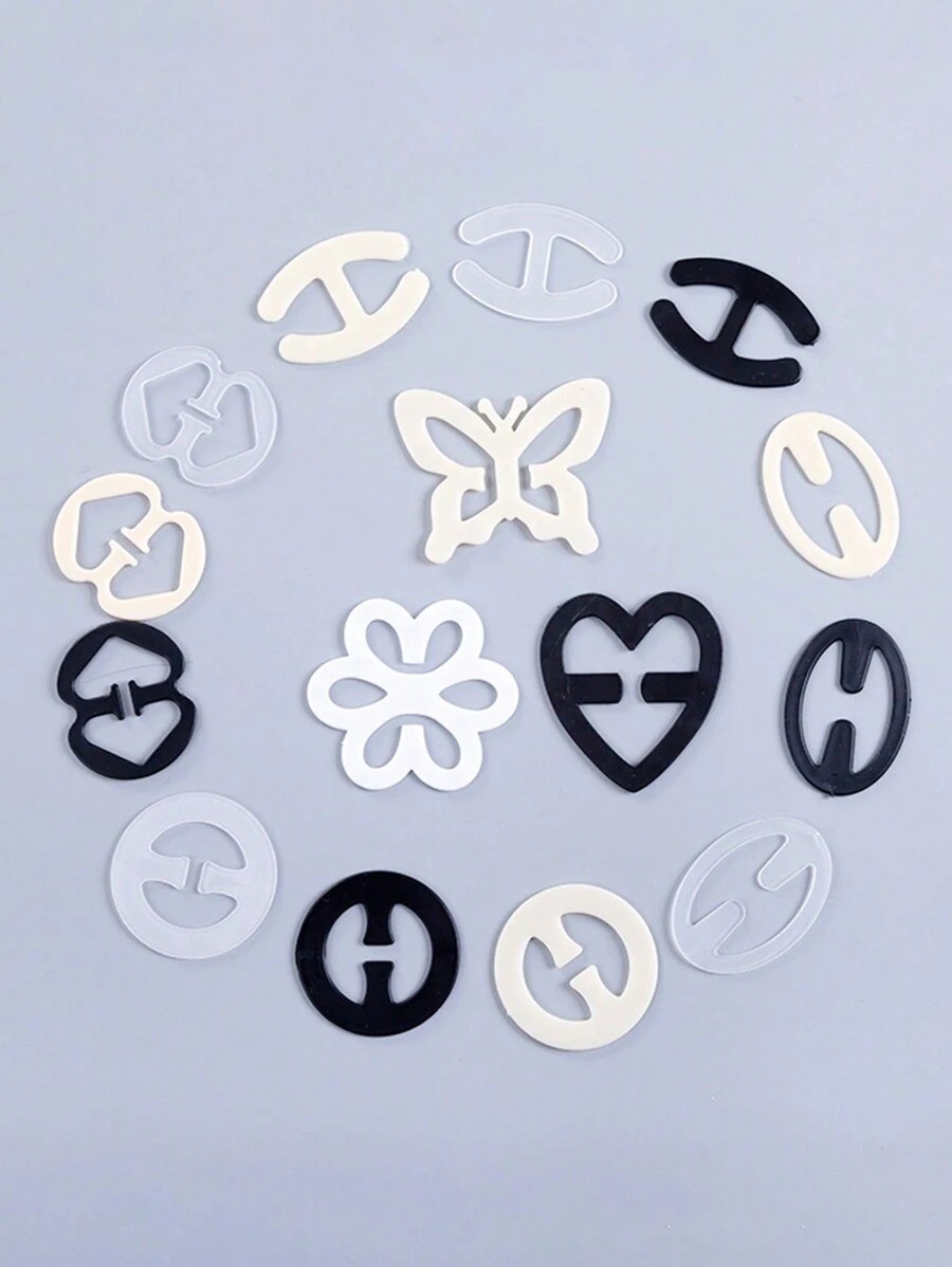 4/12PCS Invisible Bra Strap Clips Non-Slip Shoulder Buckle Multi-Style Bra Strap