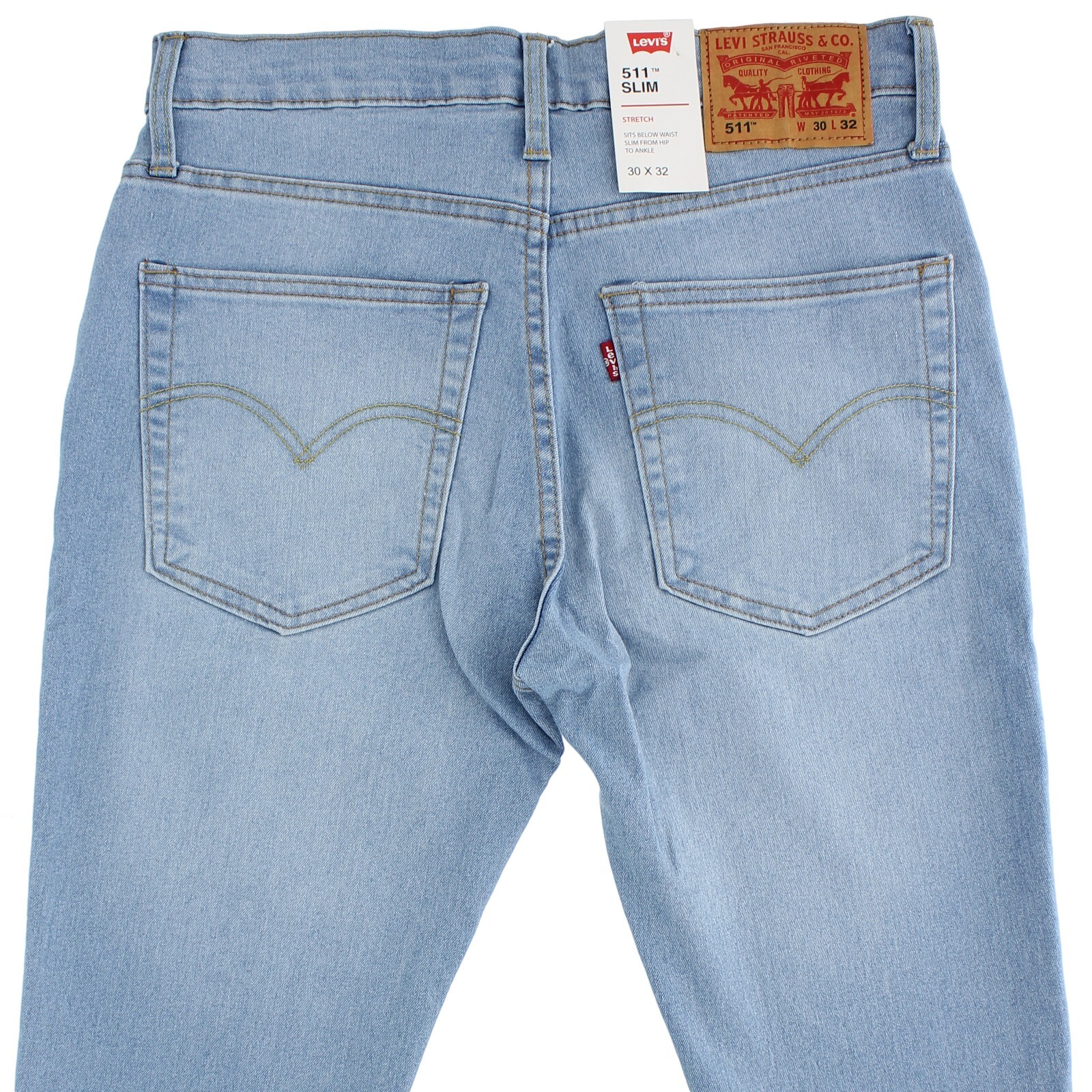 Levi’s Men’s 511 Jeans 32″ Inseam, Slim Fit Low Rise Stretch Denim Tapered Pants