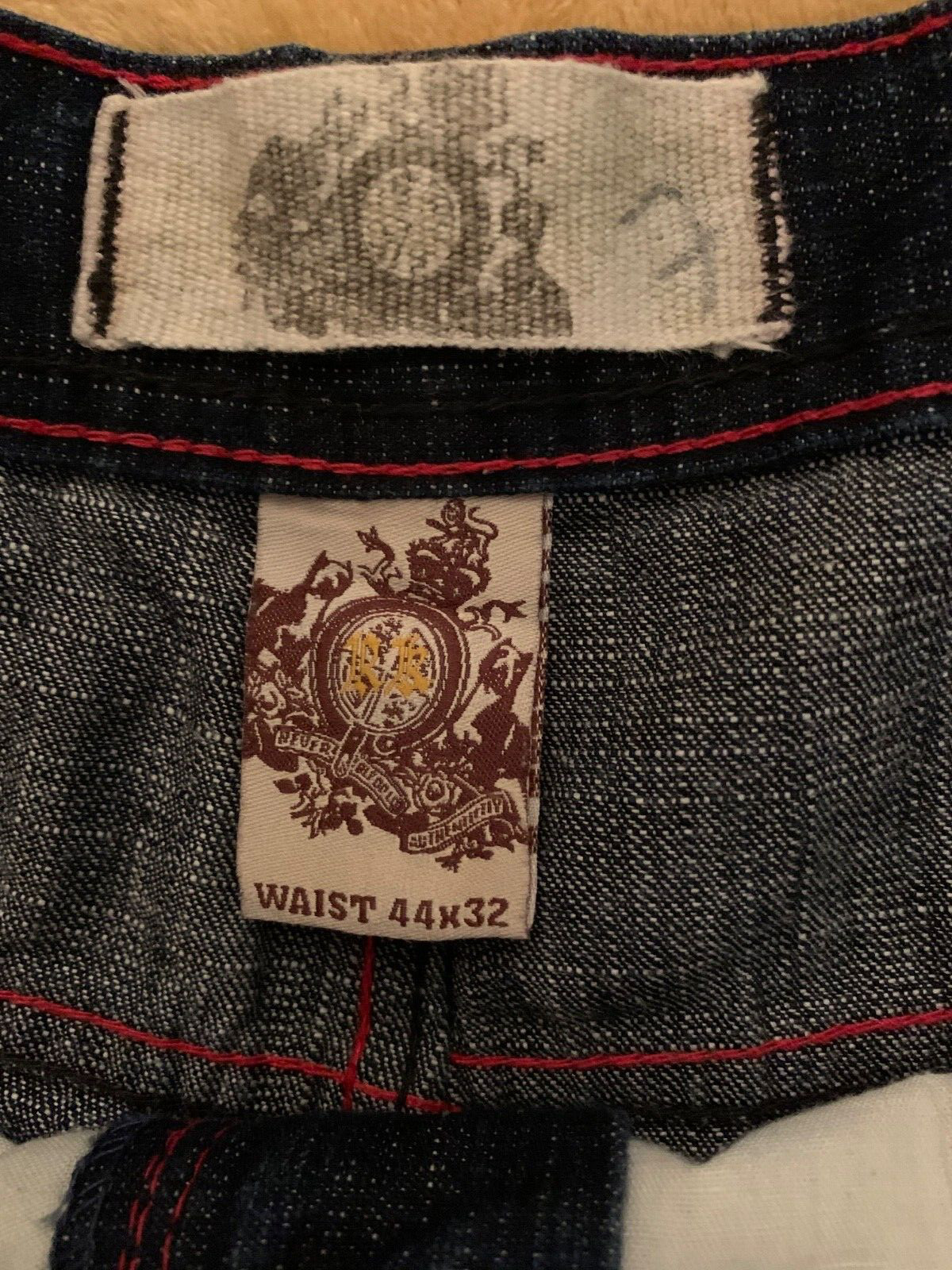 NEW RR Denim men’s all seasons jeans pants color black embroidery pockets 44×32
