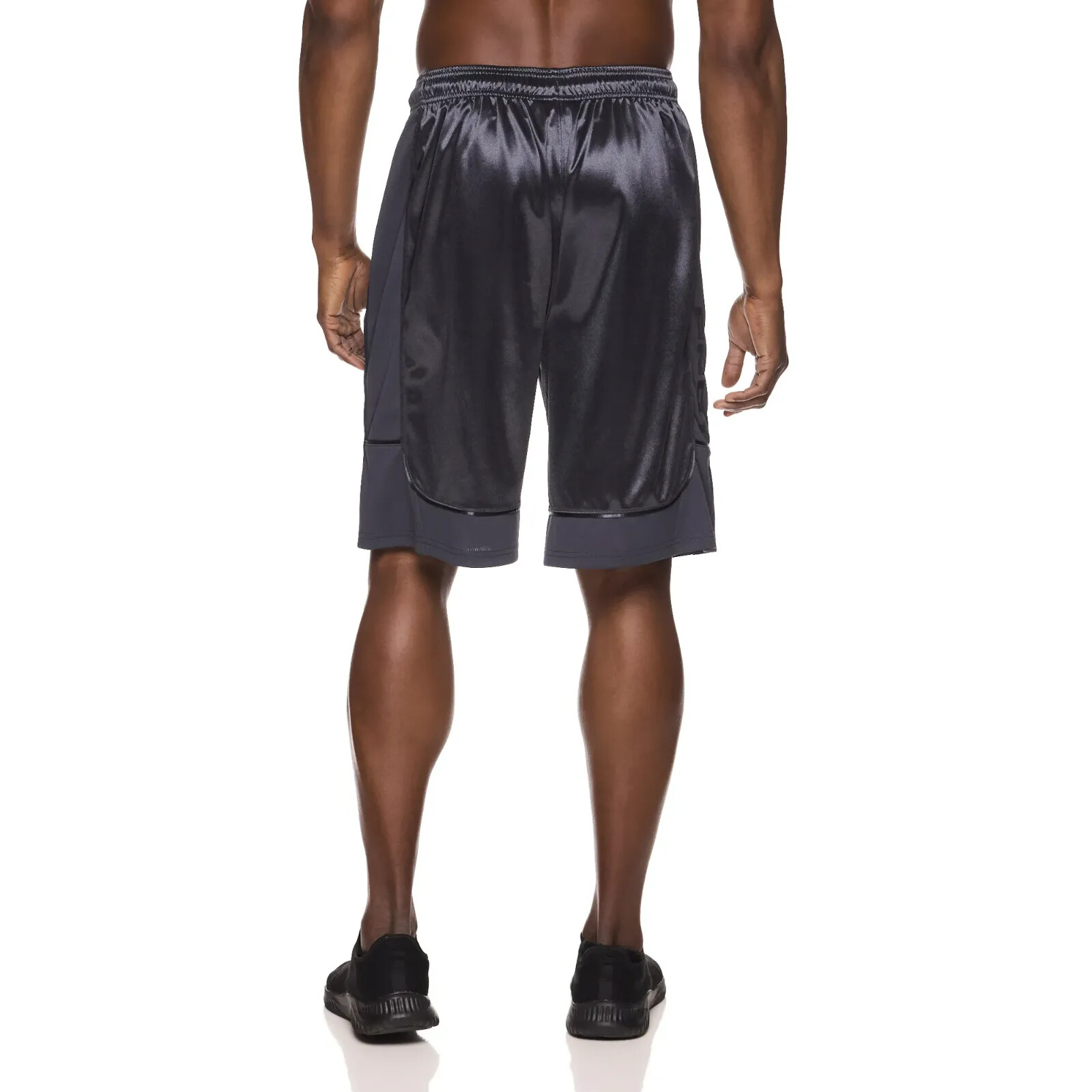And1 Mens Basketball Gym Court Shorts Adjustable Waist S-3XL Dark Grey Ebony NEW