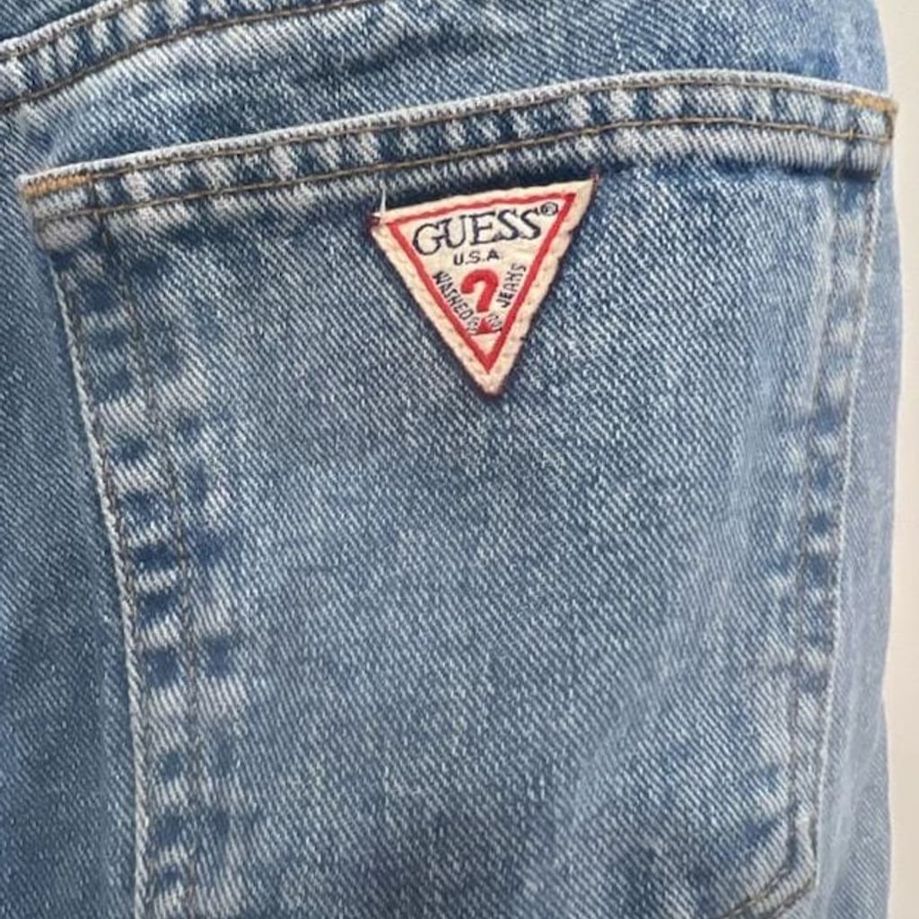 Vintage Guess USA High-Rise Tapered Leg Mom Jeans Size 28
