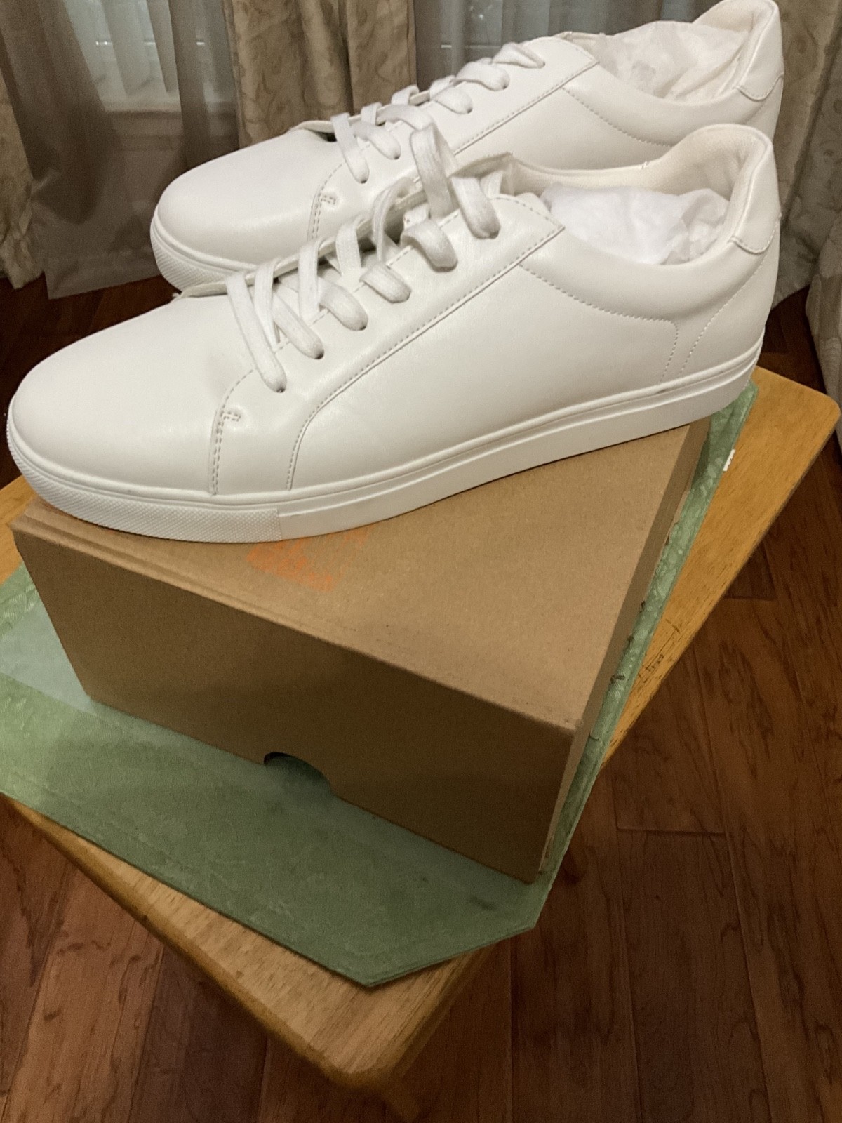 Kenneth Cole Awearness Mens Size 11.5 Sneakers Shoes White Leather