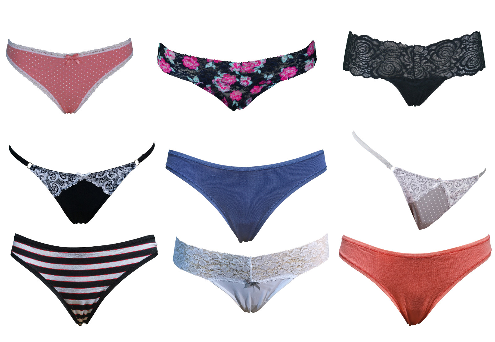 Women’s Underwear Variety 12 Pack Panties Thongs G-Strings Sexy Cute