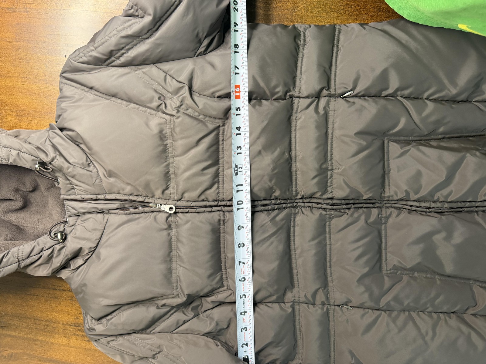 Utex Jacket Womens Small Gray Hooded Puffer Quilted Fleece Lined Winter Coat