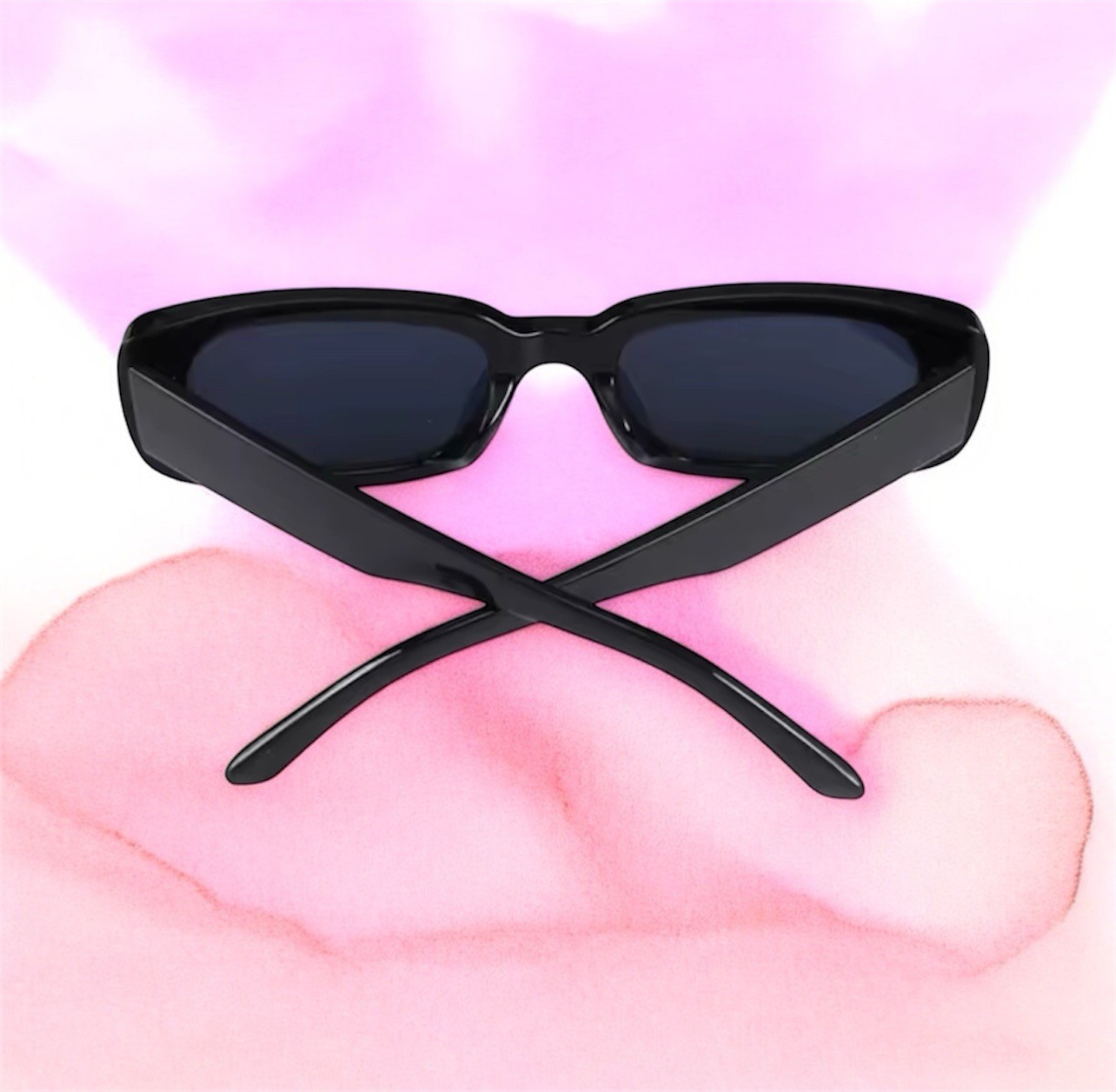 Bad Bunny Rectangle Black Sunglasses Men Women Celebrity Fashion UV400 Trendy