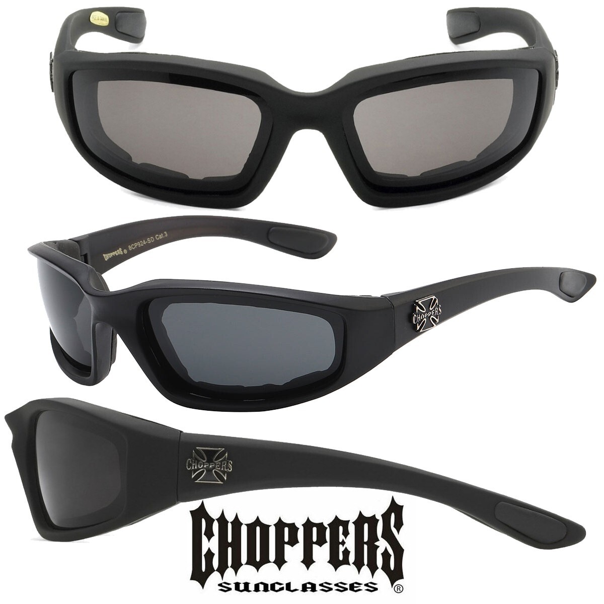 1/3 Pair Motorcycle Sports Biker Riding Glasses Padded Wind Resistant Sunglasses