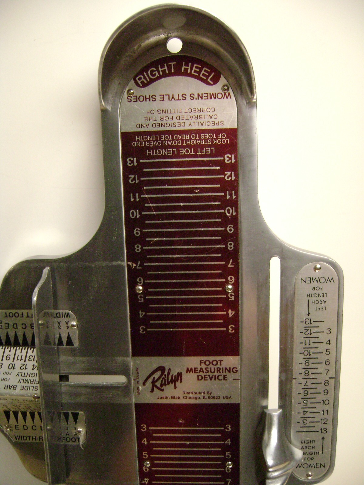 RALYN & PREMIER FOOT MEASURING DEVICE WOMENS FOOT SHOE SIZER SET 2