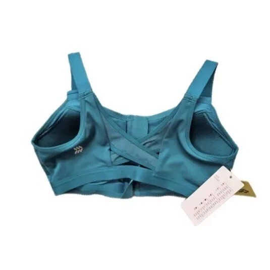 44D All in Motion Womens High Support Sculpt Zip-Front Mesh Crossback Sports Bra