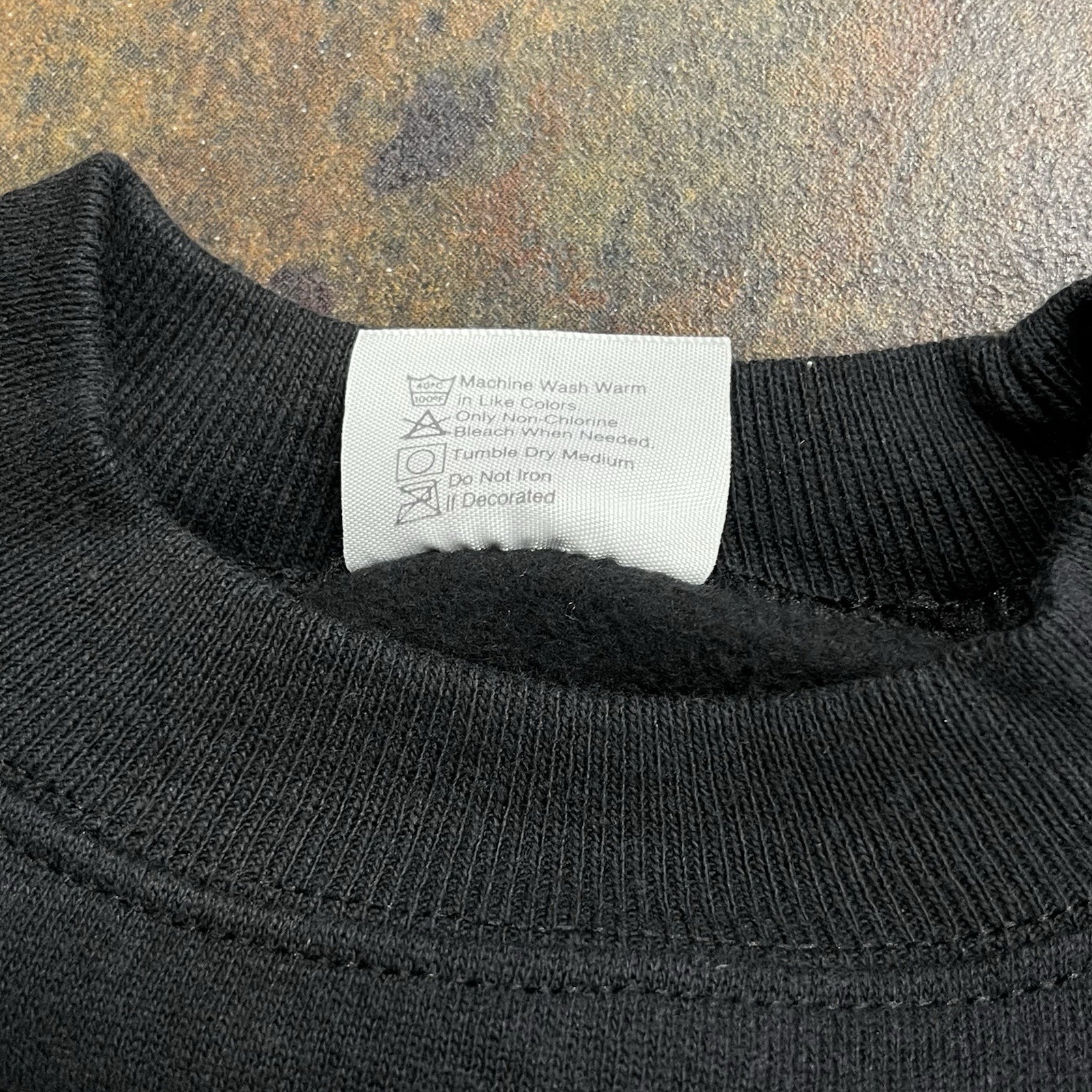 Vintage 80s 90s Hanes 50/50 USA Made Blank Black Raglan Sweatshirt Size M