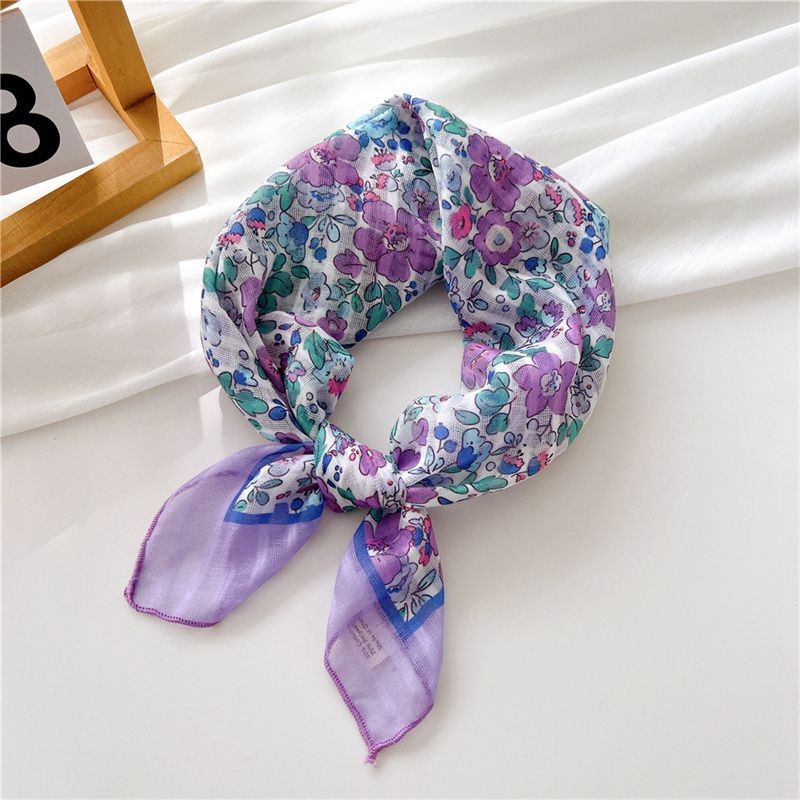 Scarf Hair Band All-Match Silk Scarf 55 Cotton Autumn Women’s Korean-Style