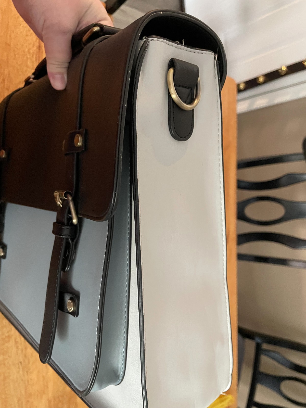 Ecosusi 3 Tone 15.6 Laptop Briefcase Women’s Messenger Bag Vegan Leather