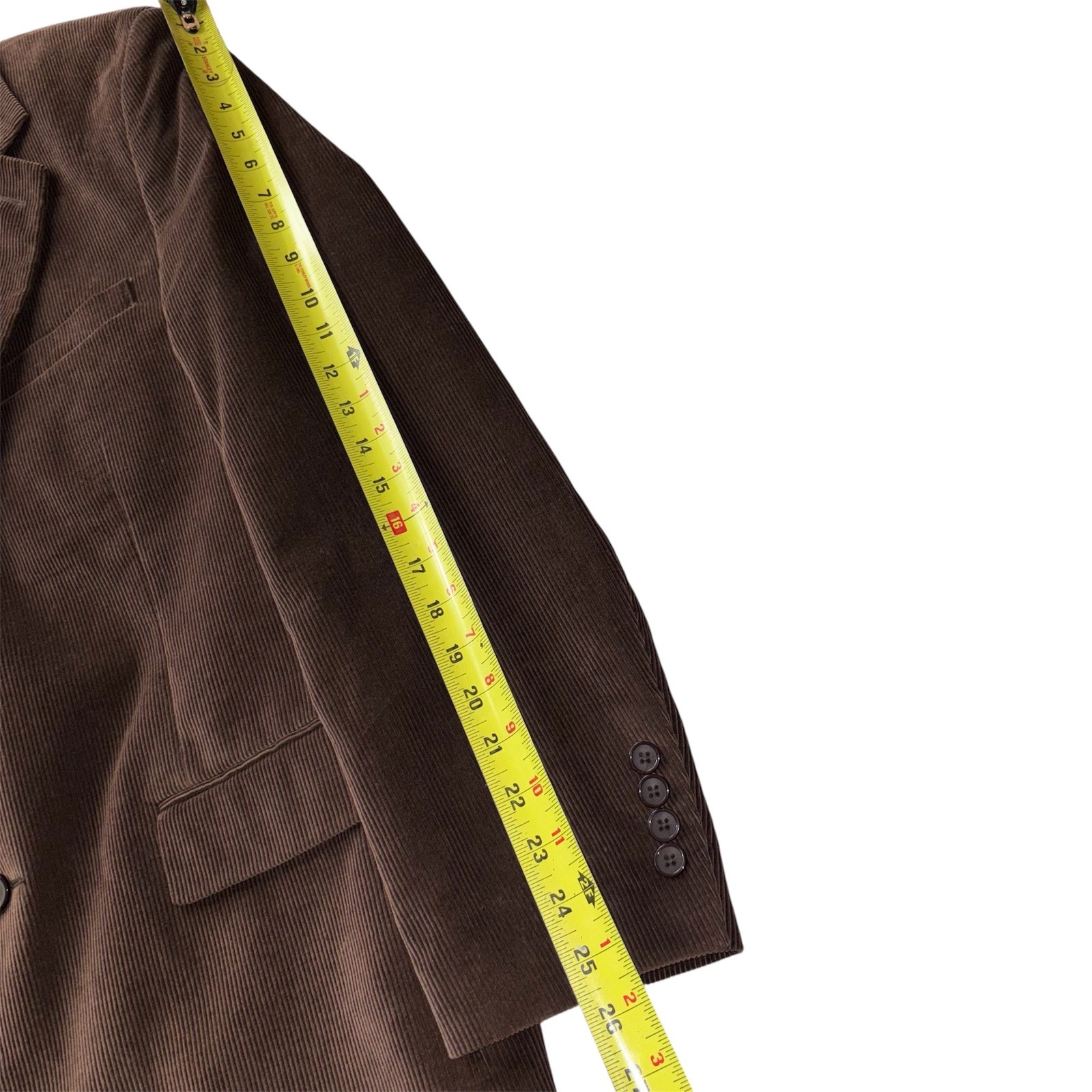 Saddlebred 40R Brown Corduroy Sport Coat Blazer 2 Button 100% Cotton