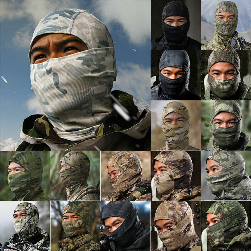 Camo Balaclava Face Mask UV Protection Ski Sun Hood Tactical Masks for Men Women
