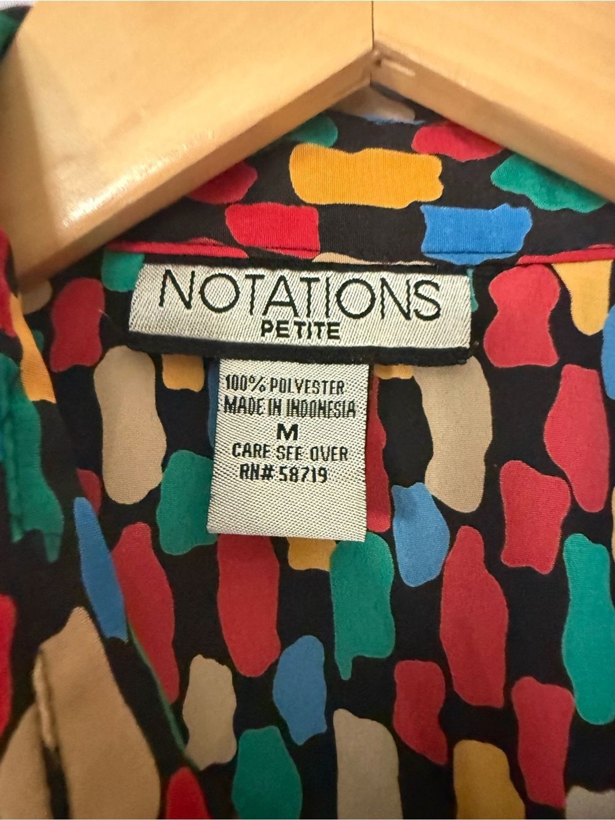 Notations Multicolor Geometric Short-Sleeve Button-Down Shirt