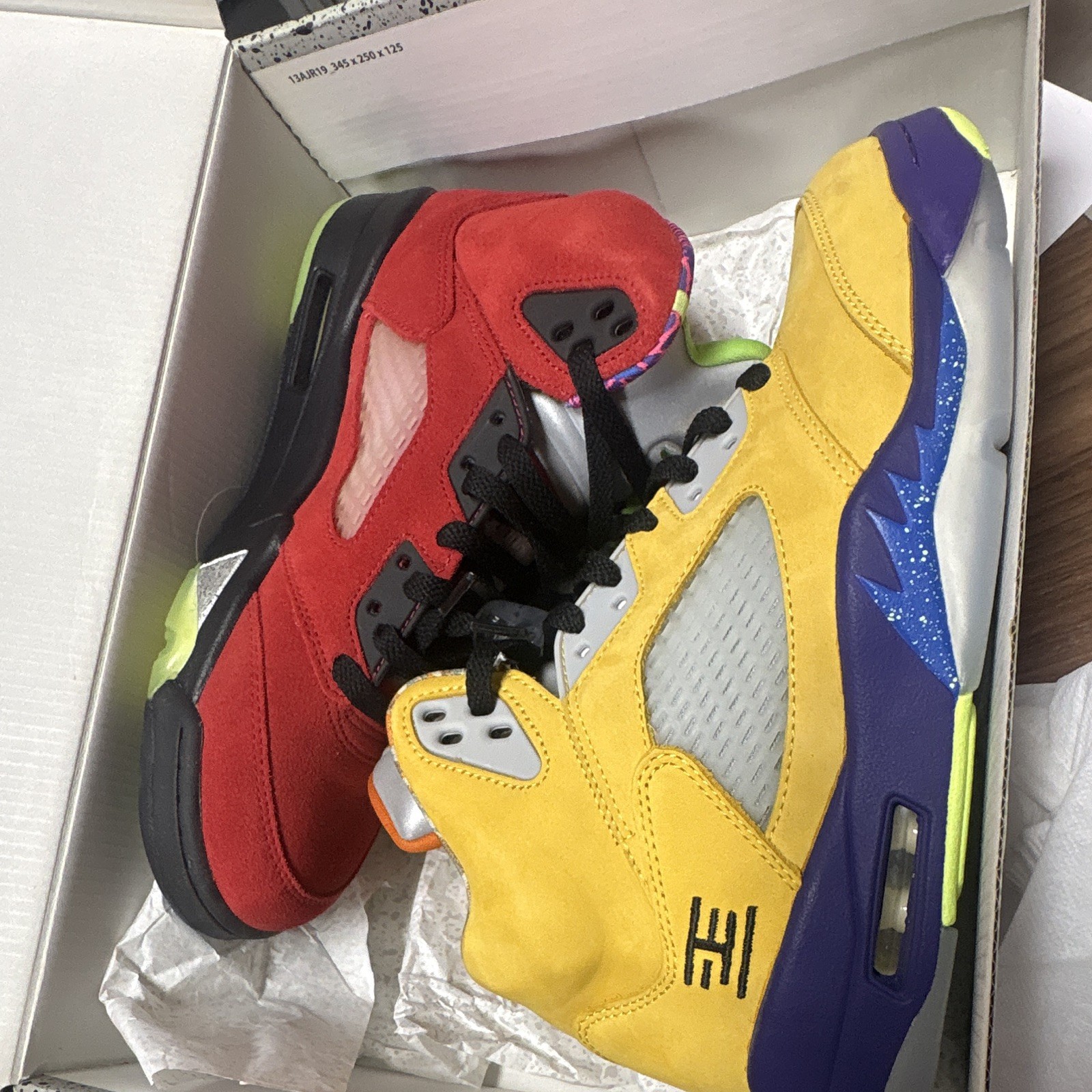 Jordan Air Jordan 5 Men’s Mid Top Lace-Up Multicolor Colorblock Basketball