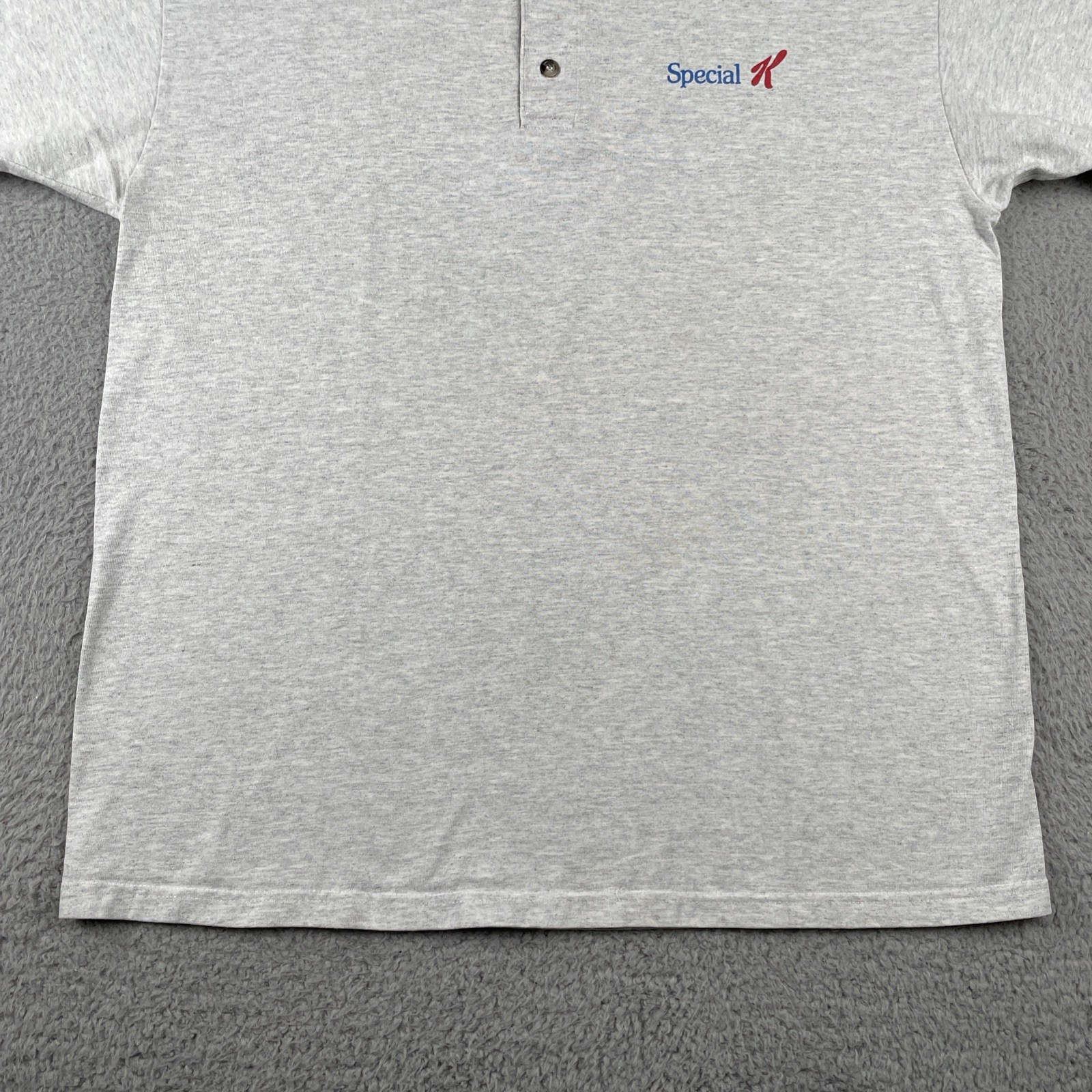 Vtg Anvil Adult Large Gray Henley Shirt BYC To Key West Sail Boat 90s Y2K Tee